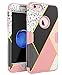 SKYLMW iPhone 6 Plus Case iPhone 6s Plus Case [Shock Resistant Series] Three Layers Rugged Heavy Duty Shockproof Hybrid Full-Body Protective Case for iPhone 6 Plus/6s Plus 5.5 inch Marble Rose Gold