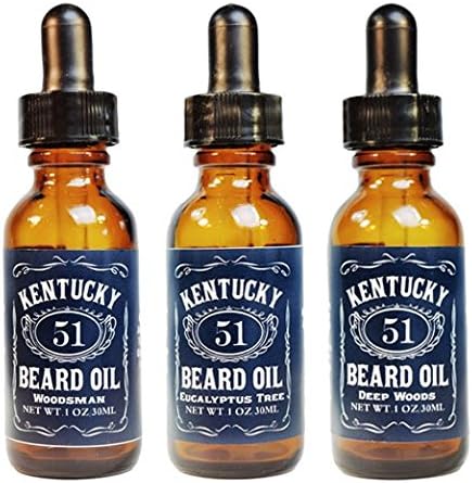 Premium Beard Oil and Conditioner for a Softer, Itch Free Beard - Variety Pack of 3 - 1 oz Bottles - Handmade with High Quality Carrier and Essential Oils that Offer Important Vitamins and Nutrients!