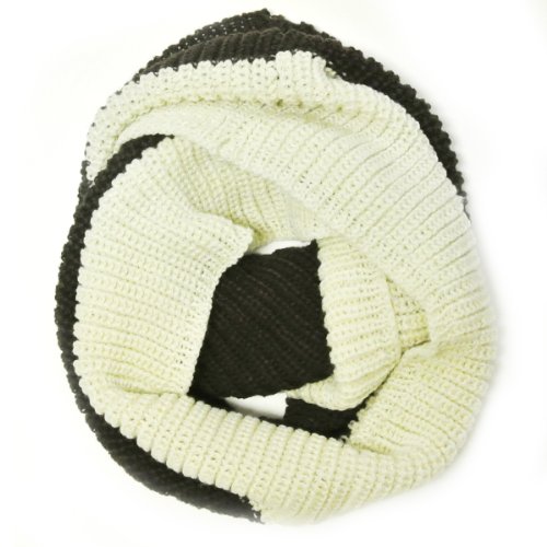 Wrapables Thick Knitted Winter Warm Infinity Scarf - Coffee and Cream
