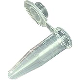 Globe Scientific Polypropylene Graduated Microcentrifuge Tube with Snap Cap, 1.5 mL - Lab-Grade, Leak-Resistant Design, Pack 