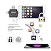 Micro SD Card Reader, VIKASI TF Memory Card Camera Reader Adapter iPhone/iPad/Android/Mac/PC/New MacBook Lightning/Micro USB/Type C/USB 3.0 Connector(4 in1) (Black)
