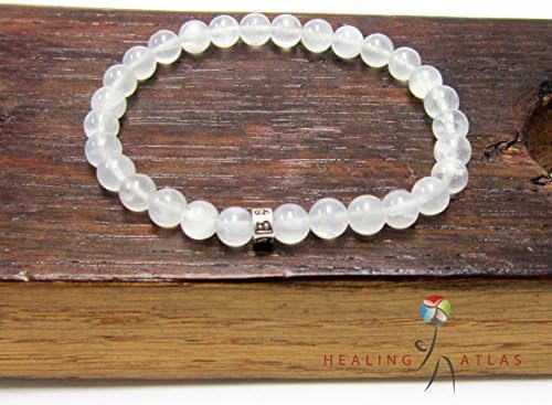 Moonstone 925 Om Mani Padme Mantra Mala Bracelet Third Eye Chakra Power Moonstone Mala Healing Moonstone Bracelet Yoga Moonstone Om Mantra