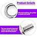 22Pcs 304 Stainless Steel M10 Male Thread Lifting Ring Eye Bolt Kit, Including 4Pcs M10 Eye Bolt with 6Pcs Lock Nuts, 6Pcs Lock Washers and 6Pcs Flat Washers