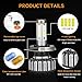 JamieWIN H4 Led Headlight Bulbs 12000LM 100W with 4 Sides CSP Chips All in One 9003 High/Low Beam 3000K Yellow/6000K Cool White/8000K Blue Car Truck Motorcycle Lamp Replacement