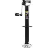 GARTOWEE 5000 lbs A-Frame Trailer Jack, 15" Vertical Travel with Adjustable Drop Leg, Heavy Duty Side Wind Jack for Utility, Yacht, and Camper Trailers