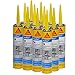 Sikaflex 1A Polyurethane Premium Grade High Performance Elastomeric Sealant, 10.3 fl oz Capacity, Black, 12 Tubes