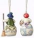 Jim Shore Heartwood Creek Mr and Mrs Snowman Christmas Ornament Set of 2 4051333