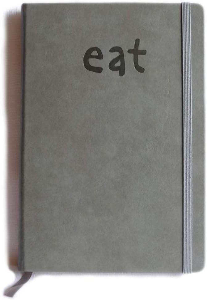 Dotted Notebook Food Journal | 256 Dot Grid Pages | DIY Contents & Numbered Pages | Fine Thick Hardcover A5 Notebook | 100 GSM Paper