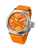 TW Steel Unisex Canteen Orange Silicone Strap Watch 45mm TW530