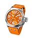 TW Steel Unisex Canteen Orange Silicone Strap Watch 45mm TW530