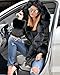 Roiii Women Thicken Warm Winter Coat Hood Parka Overcoat Long Jacket Outwear,Black,XXX-Large