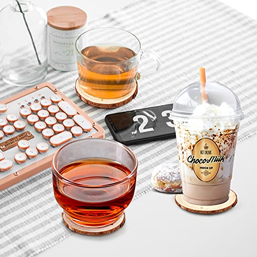 SGRZDQ Unfinished Natural Craft Christmas Ornamengts DIY Crafts, 30 Pcs 2.8-3.1 inches Unfinished Craft Wood kit Predrilled with Hole Wooden Circles(7-8 cm)