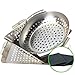 Yukon Glory™ Grilling Basket Set – 3-Piece 9x9x2 Stainless Steel Square Grill Baskets for Outdoor Grill – Perforated BBQ Grill Basket Perfect for Grilling Veggies, Seafood and Meats