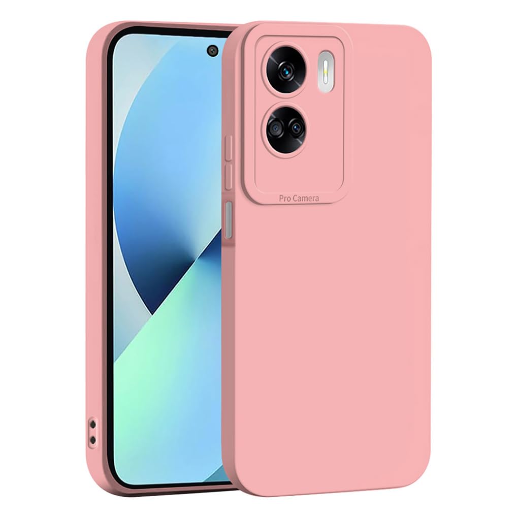 SEAHAI Case for HONOR 90 Lite 5G, Ultra Thin Premium Soft Silicone Phone Cover with Thickened Camera Protection Design, Shockproof TPU Bumper Fashion Case Cover - Pink