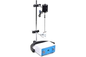 EAPMIC Electric Overhead Stirrer Mixer Drum Lab Mixer 3000RPM Stainless Steel Industrial Liquid Blender for Lab Industry 110V (100W)