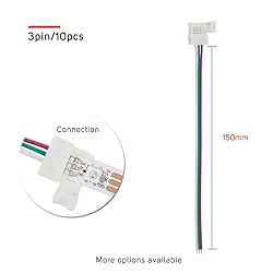 BTF-LIGHTING 10pcs 3Pin 10mm Wide Single End with