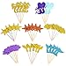 Mtlee 39 Pieces Glitter Mermaid Theme Cupcake Toppers for Baby Shower Birthday Party, Including Mermaid, Seahorse, Seashell, Fishtail, Starfish