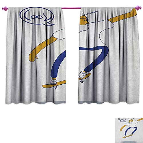 homefeel Indie Patterned Drape for Glass Door Cool Hipster O