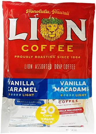 Amazon ライオンコーヒー ドリップアソート30p バニラマカデミア バニラキャラメル ライオンコーヒー ドリップバッグ 通販