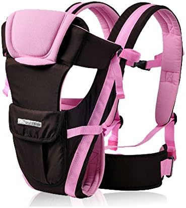 Baby Carrier Multifunctional Infant Breastfeed Baby Sling Baby Wrap Carrier Baby Canguru Backpack 0-3 Yrs Breathable Cotton Hipseat(Pink)