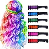 Hair Chalk for Girls Christmas Gift,Temporary Bright Washable Hair Color for Kids, Hair Chalk Comb Gift for Girls Age 4 5 6 7 8 9 10+ on Birthday Cosplay Christmas Parties