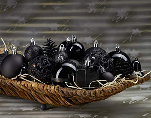 Brubaker-101-delige-set-kerstballen-met-boompiek-zwart-kerstboomversiering