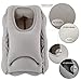 Sweesire Inflatable Travel Pillow, Airplane Pillows, Portable Neck Head Pillow for Kids Traveling, Long Flight, Train, Bus, Office Napping- Come with Eye Mask & Carry Pouch (Grey)
