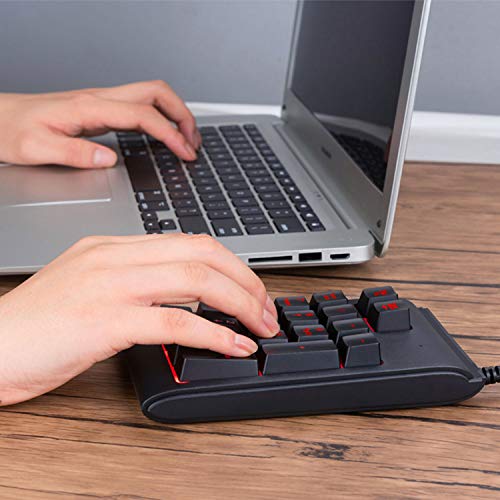 Number Pad, Laopao USB Numeric Keypad Mini Wired Keyboard Extension, Full Size 19 Keys Numpad for Laptop, PC, Desktop Computer, Compatible with Windows, Android and iOS