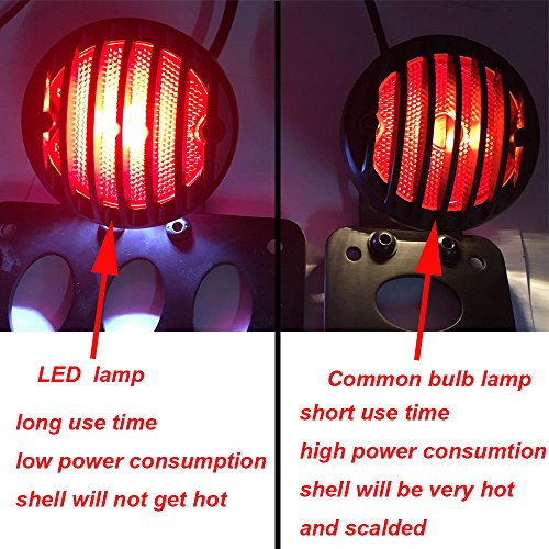 image for Amazicha Side Mount Vertical License Plate Bracket Brake Taillight for