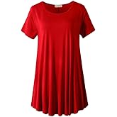 LARACE Plus Size Tops for Women Short Sleeve Shirts Casual Summer Clothes Round Neck Tunics for Leggings