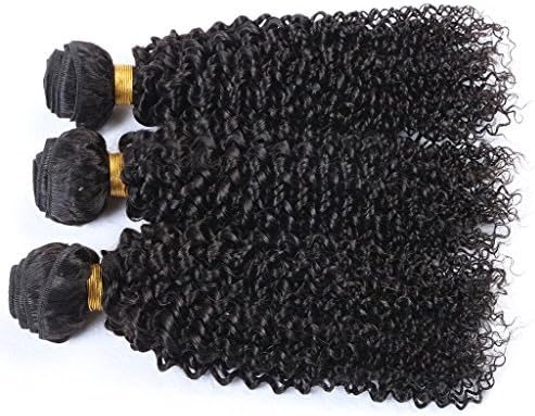 Deun Hair Natural Black Color 8a Mongolian Deep Curly Hair Bundles Human Hair 3 Bundles Mixed Length 22"24"26"inch Afro Kinky Curly Hair Weaving