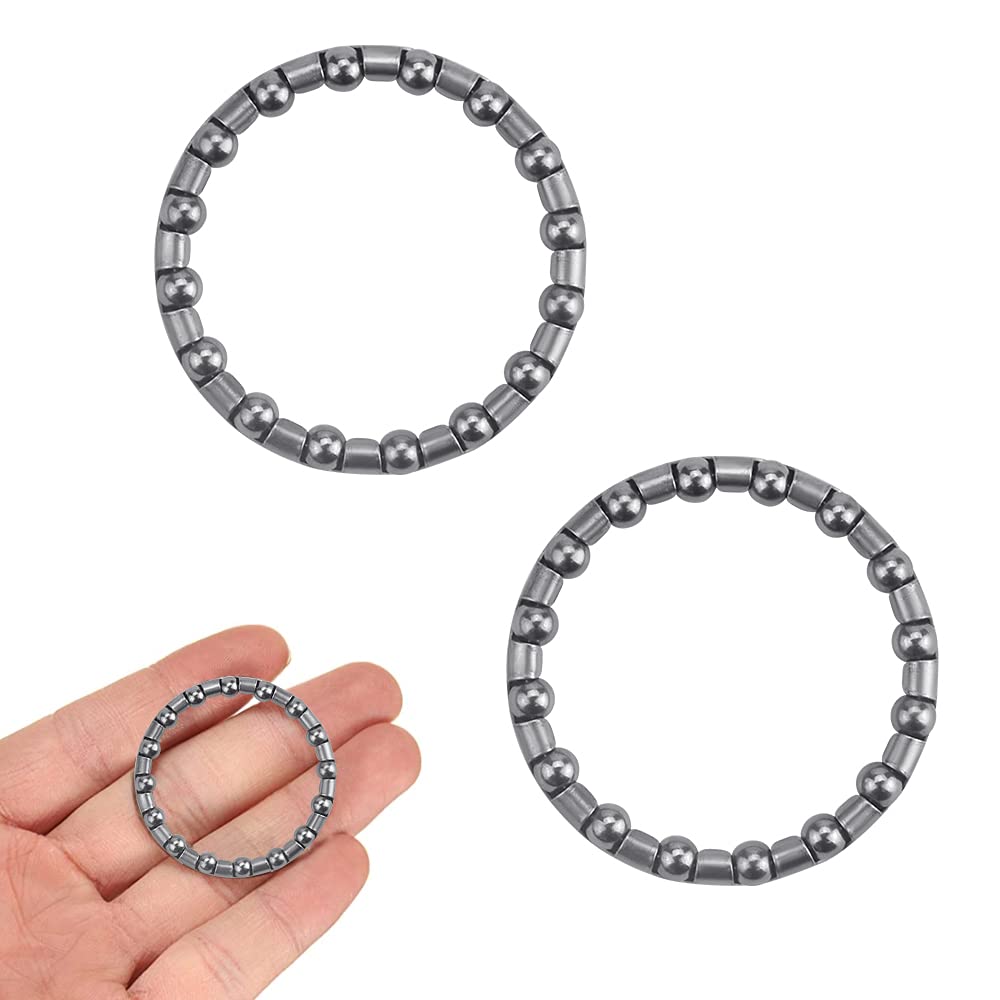 STCRERAG 10 PCS 1 1/8 Precision Headset Bearing With 16 Balls - Bottom Bracket Caged Silver Bearings for MTB Bike Road Bike Racing Cycling