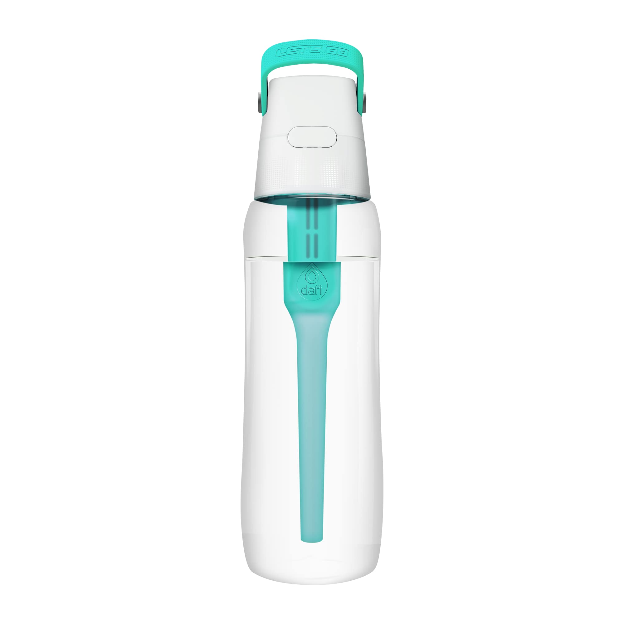 Dafi Solid Filter Bottle, Water Filter Bottle, Replaceable Charcoal Filter, Reduction of Chlorine, Made of Tritan, Handy and Ergonomic | Perfect for the Gym, Work, School and Home – Mint 700 ML