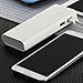 BONAI [Upgraded] Power Bank, Stripe 10,000mAh Portable Charger Ultra-Compact with Flashlight Compatible with iPhone 7 iPad Galaxy S8 and Others Android Tablet Phone (White)
