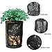 2-Pack Black Garden Grow Bags Durable Plant Growing Bags Outdoor/Indoor Vegetables Bags with Handle Access Flap Waterproof Container Bags (2-Pack/Black) (10 Gallon)