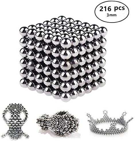 Magnets Blocks Sculpture Toys with 216pcs and 3mm for Intelligence Development and Stress Relief,Great For Office School Home Education