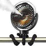Misting Stroller Fan, 6000mAh Battery Operated