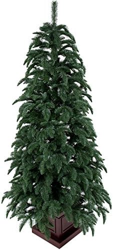 クリスマス屋 クリスマスツリー 1cm リアルスプルースツリー 木製ポット グリーン おトク 木 ヌードツリー