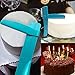 Adjustable Cake Scraper Smoother, Plastic Fondant Cream Edge Polisher Bakeware Smoothing Decorating Tools, Ideal Spatula Molds for Christmas Birthday Party DIY cakes, 9 Inch Measurement, Blue