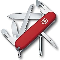 Victorinox Hiker Swiss Army Knife, 13 Function Swiss Made Pocket Knife with 2 Blades, Bottle Opener, Wood Saw and Phillips Sc