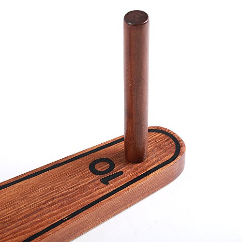 Goutoports Wooden Loop & Hoop Ring Toss Game Set, Kids and Adults Games With 5 Quoits Rope and Carrying Bag