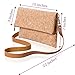 CrossBody Bag Clutch Shoulder Bag Purse Fold Over Lightweight Cork ECO For Women Girl Small
