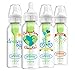 Dr. Brown's Natural Flow Anti-Colic Options+ Narrow Baby Bottle, Dream Adventure, 8 oz/250 mL, with Level 1 Slow Flow Nipple, 0m+, 4 Count (Pack of 1)