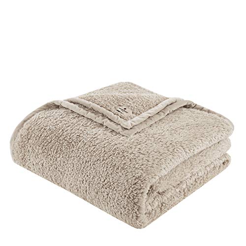 Woolrich Burlington Luxury Berber Blanket Tan 10890 King Size Premium Soft Cozy Soft Berber For Bed Coach Or Sofa