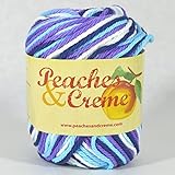 Peaches & Creme (Cream) Cotton Yarn Blue Moon Ombre 2 oz. (Variegated)