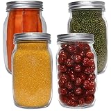 EAXCK 32 oz Mason Jars with Lids and Bands 4
