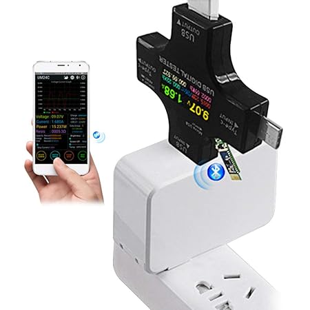 USB-Typ-C Sicherheitstester, USB-C-Messgerät, USB-Voltmeter, Tester Typ C, USB-Multimeter, Stromkapazität, AMP Ladegerät, Pow