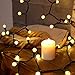 BOHON Outdoor String Lights 19FT 70 LED Christmas Lights Warm White UL Certified Globe String Lights with Iridescent Diamond Cut Glass Bulbs for Indoor Party Tree Wedding Decor