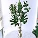 Supla 3 Pcs Faux Palm Leaf Picks Green Palm Leaf Decorations Jungle Safari Leaves for Jungle Tropical Hawaiian Luau Beach Tiki Aloha Party Outdoor Indoor Birthday Greenery Table Decor