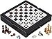 Mainstreet Classics Broadway 5-in-1 Combo Board Game Set: Chess, Checkers, Backgammon, Chinese Checkers, and Dice Games